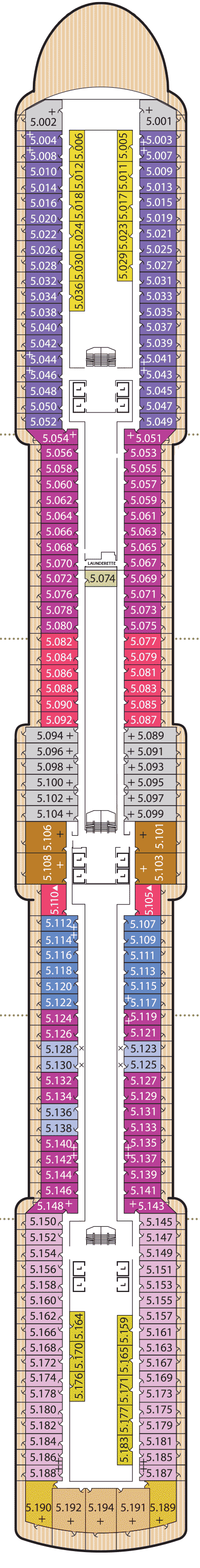 Deckplan Deck 5 – Queen Victoria