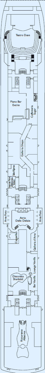 Deckplan Azalea Deck – Costa Deliziosa