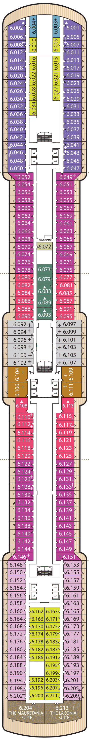 Deckplan Deck 6 – Queen Victoria