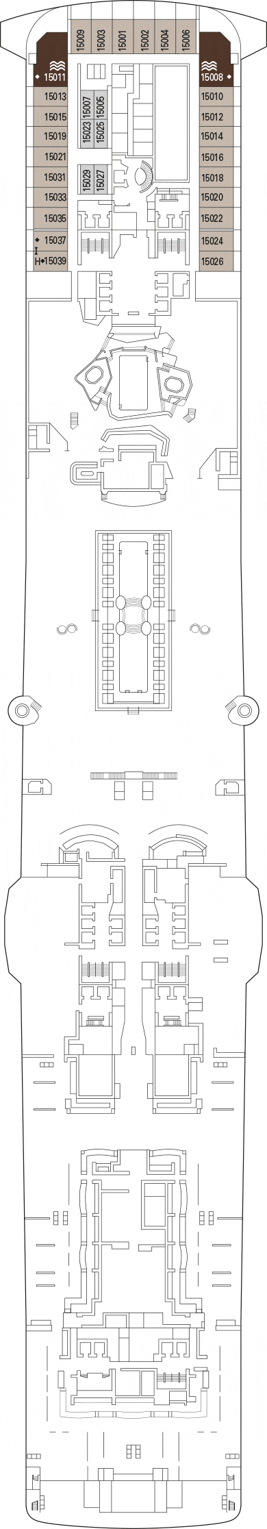 Deckplan Deck 15 – MSC Virtuosa