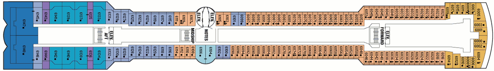 Deckplan Penthouse Deck – Celebrity Millennium  