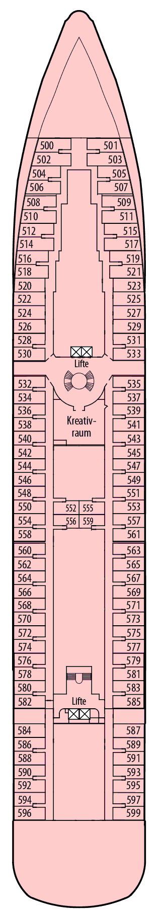 Deckplan Deck 5 - Saturn-Deck – Amera