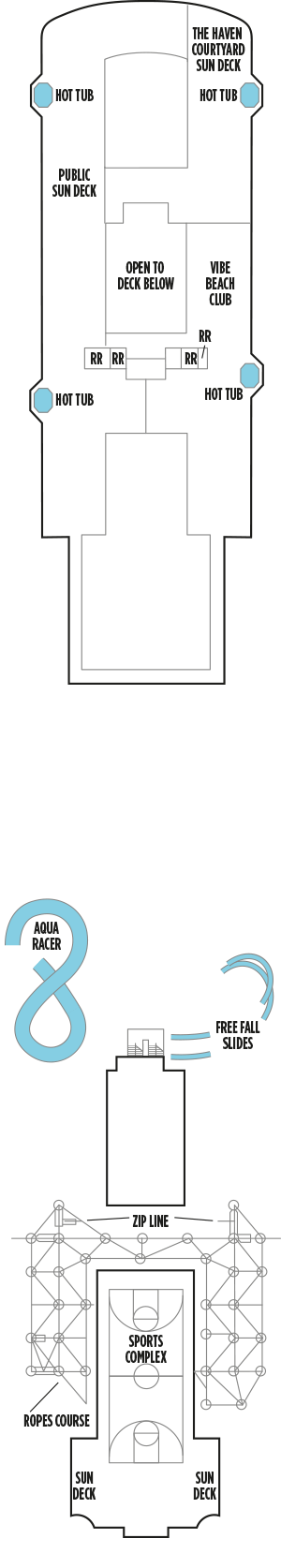 Deckplan Deck 19 – Norwegian Escape