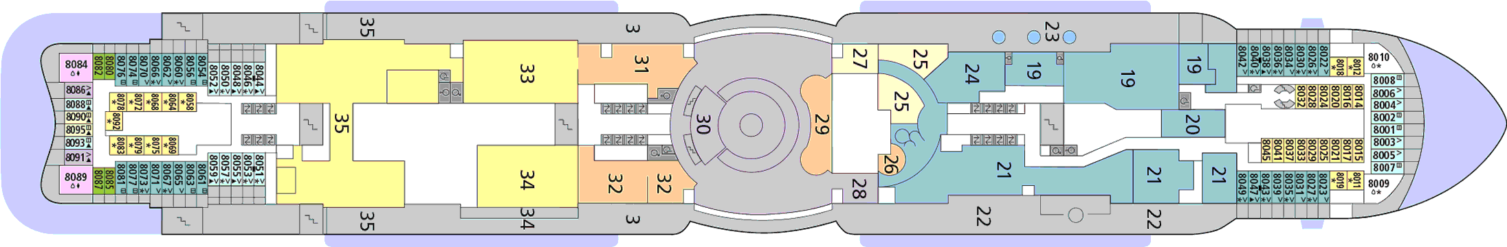 Deckplan Deck 8 – AIDAnova