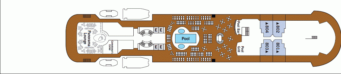 Deckplan Deck 8 – Silver Wind