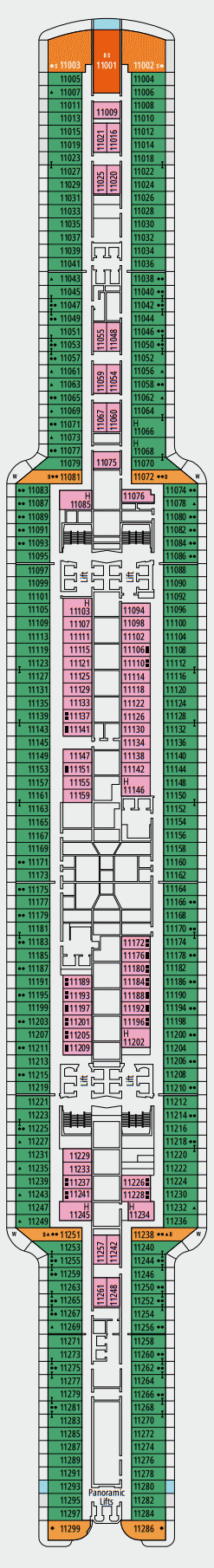 Deckplan 11 Palawan – MSC Seascape