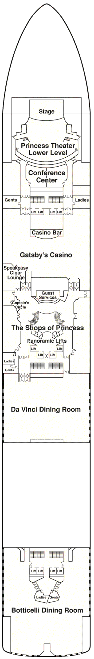 Deckplan Deck 6 Fiesta – Emerald Princess