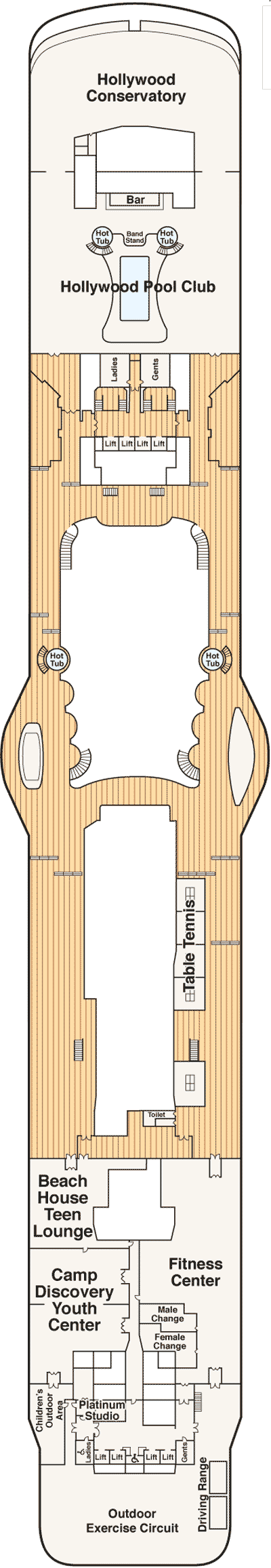 Deckplan Deck 17 Sun – Majestic Princess