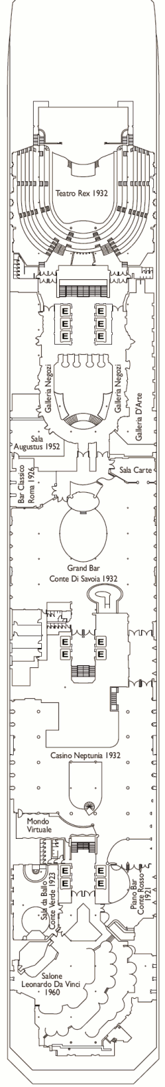Deckplan Genova Deck – Costa Fortuna