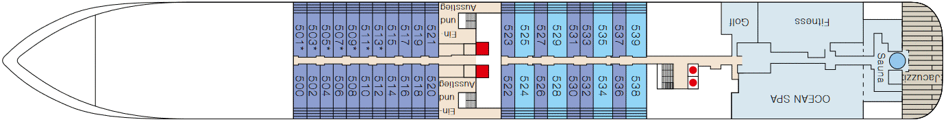 Deckplan Deck 5 – MS Europa 2