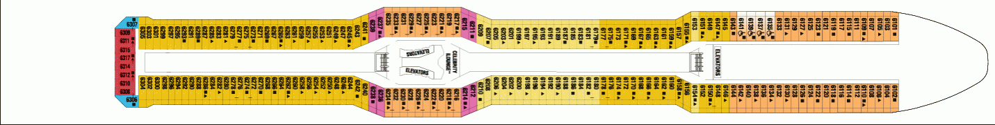 Deckplan Continental-Deck – Celebrity Reflection
