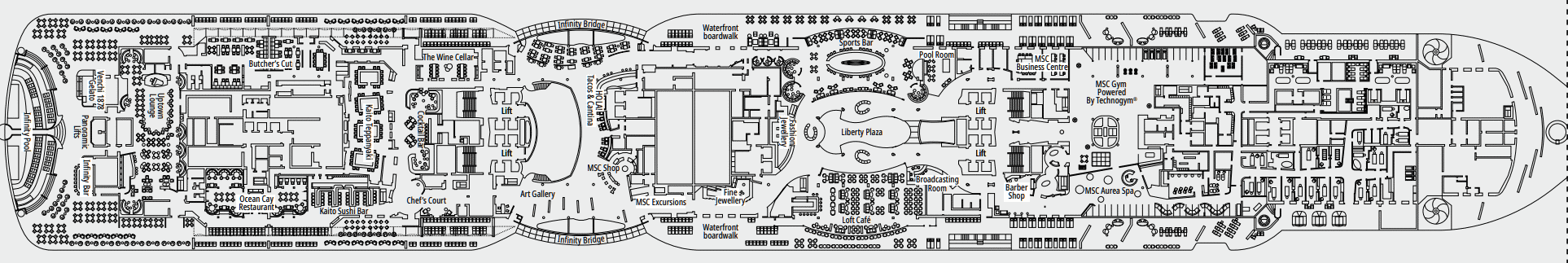 Deckplan 8 Ocean Cay – MSC Seascape