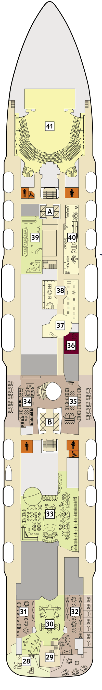 Deckplan Deck 5 Pier – Mein Schiff 5