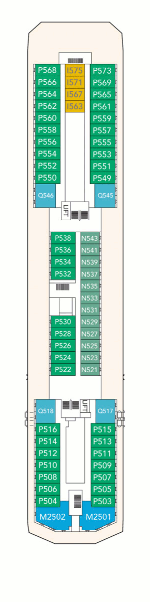 Deckplan Deck 5 – Nordnorge