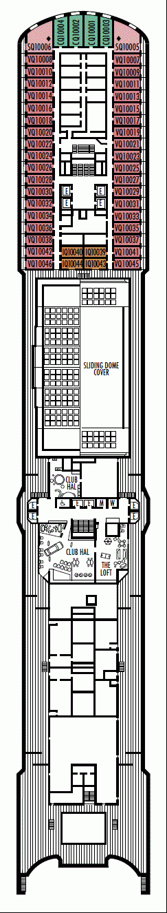 Deckplan Deck 10 - Panorama Deck – Nieuw Amsterdam