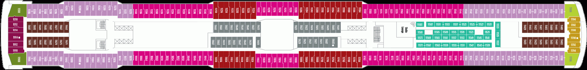 Deckplan Deck 11 – Norwegian Breakaway