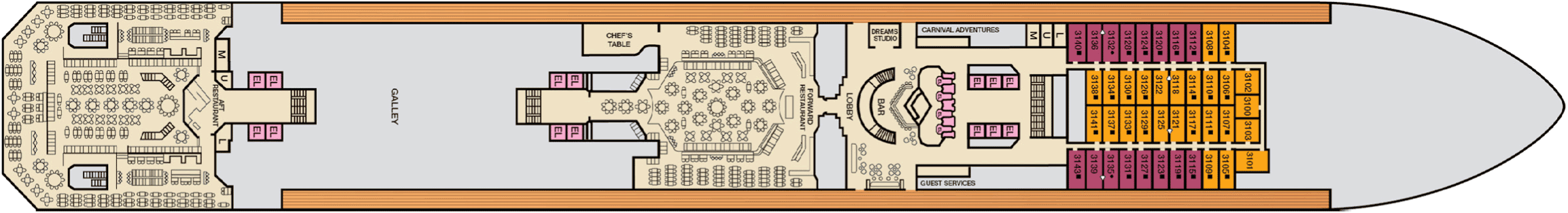 Deckplan Deck 03 – Carnival Radiance