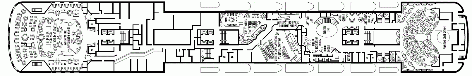 Deckplan Deck 4 - Promenade Deck – Zaandam