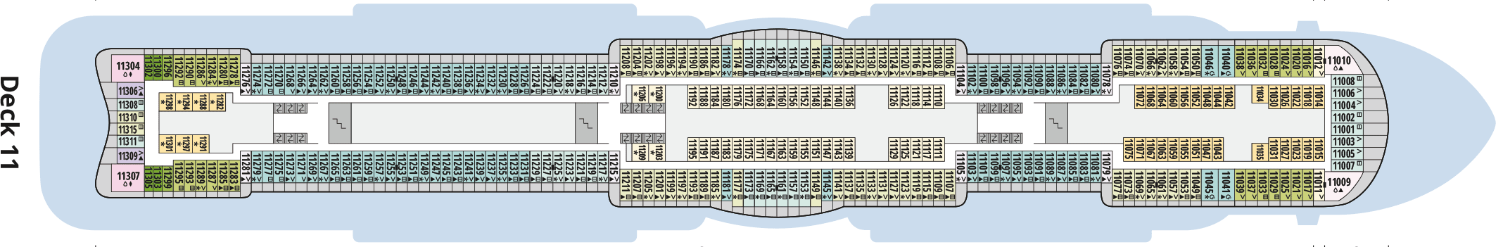 Deckplan Deck 11 – AIDAcosma