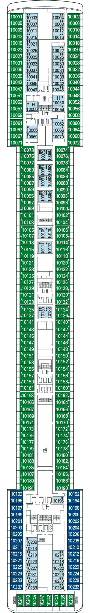 Deckplan Deck 10 - Minuetto – MSC Musica
