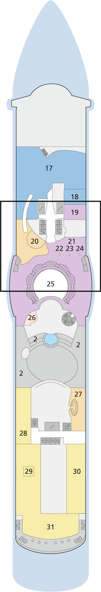 Deckplan Deck 11 – AIDAstella