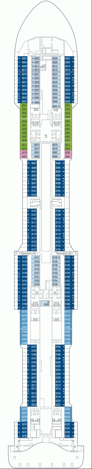 Deckplan Deck 8 - Machu Picchu – MSC Meraviglia