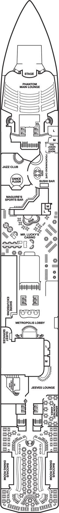 Deckplan Promenade Deck – Carnival Miracle