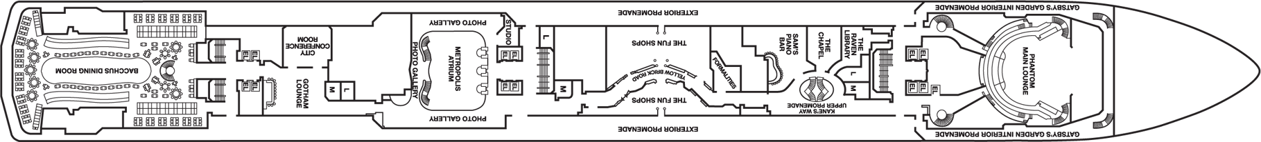 Deckplan Atlantic Deck – Carnival Miracle