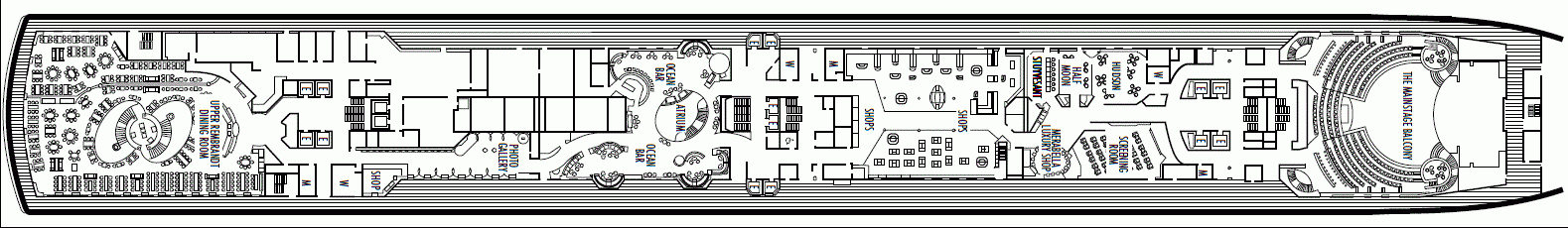 Deckplan Deck 3 - Promenade Deck – Eurodam