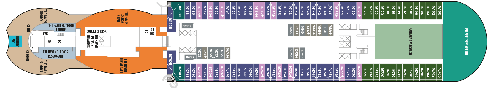 Deckplan Deck 16 – Norwegian Viva