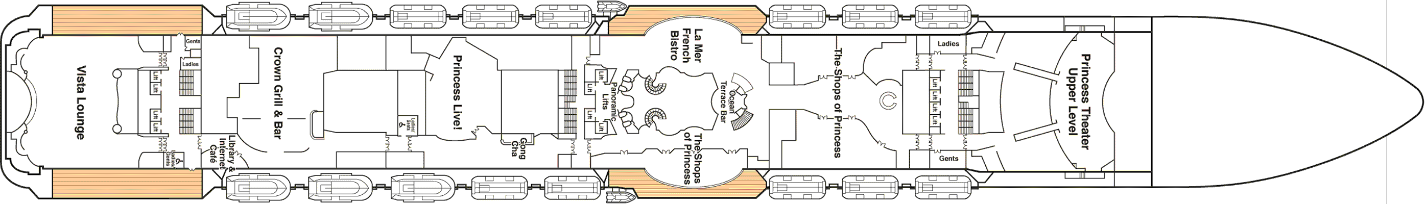 Deckplan Deck 7 Promenade – Majestic Princess