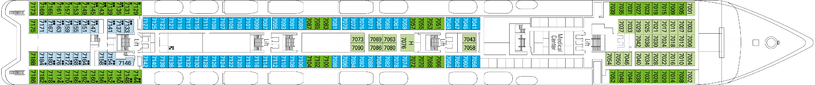 Deckplan Topazio – MSC Armonia