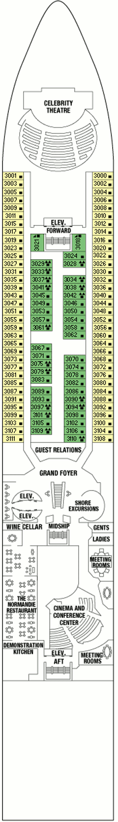Deckplan Plaza Deck – Celebrity Summit
