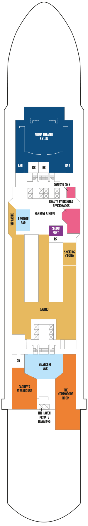 Deckplan Deck 6 – Norwegian Prima