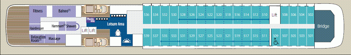 Deckplan Deck 5 – Austral