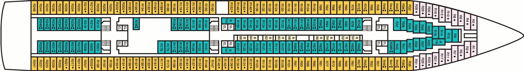 Deckplan Riviera Deck – Carnival Elation