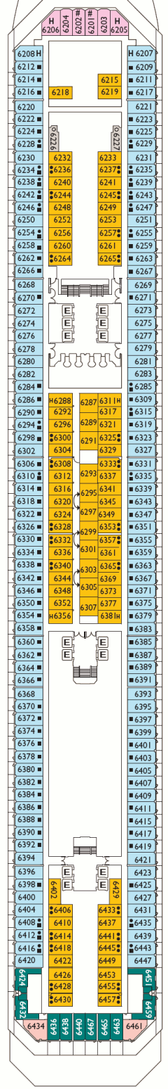 Deckplan Lisbona Deck – Costa Fortuna