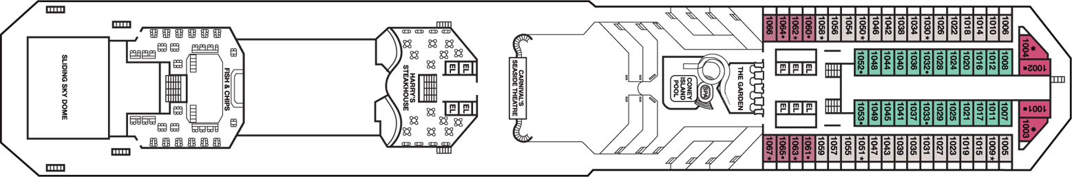 Deckplan Panorama Deck – Carnival Liberty
