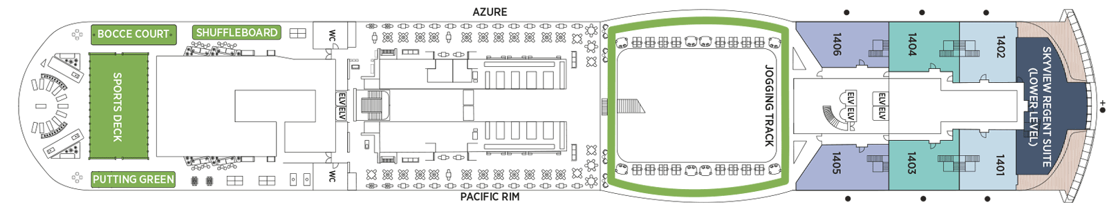 Deckplan Deck 14 – Seven Seas Prestige