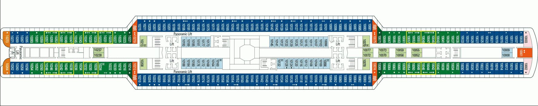 Deckplan Deck 10 - Maspalomas – MSC Seaside