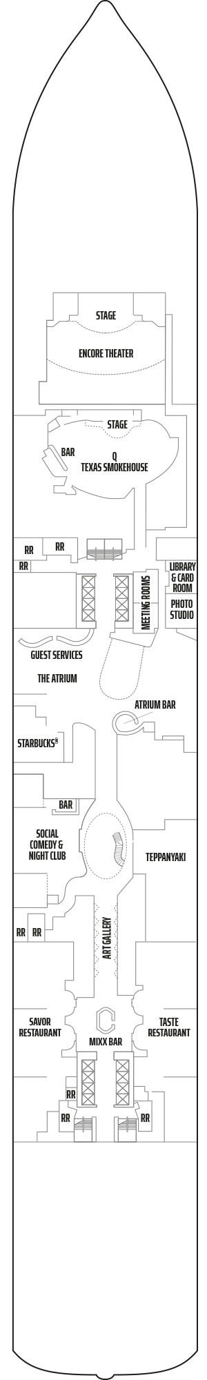 Deckplan Deck 6 – Norwegian Encore