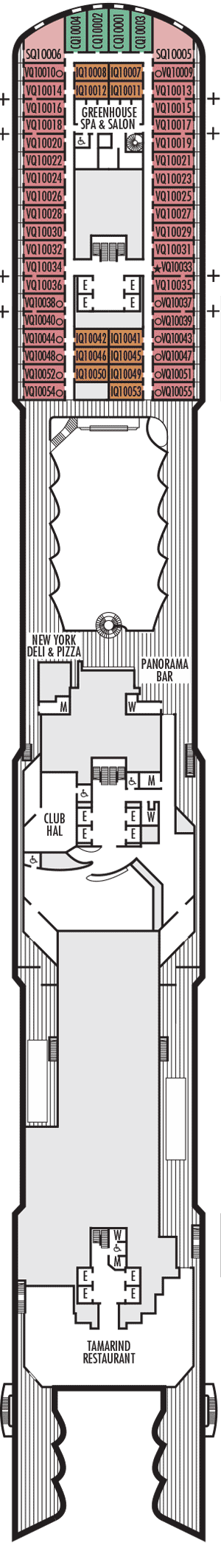 Deckplan Deck 10 Panorama Deck – Nieuw Statendam