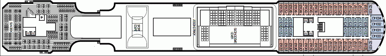 Deckplan Deck 11 Sun Deck  – Koningsdam