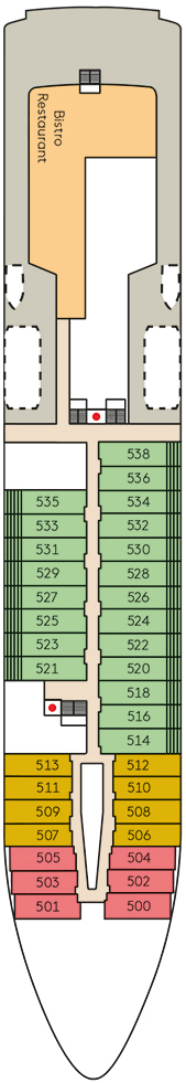 Deckplan Deck 5 – HANSEATIC spirit