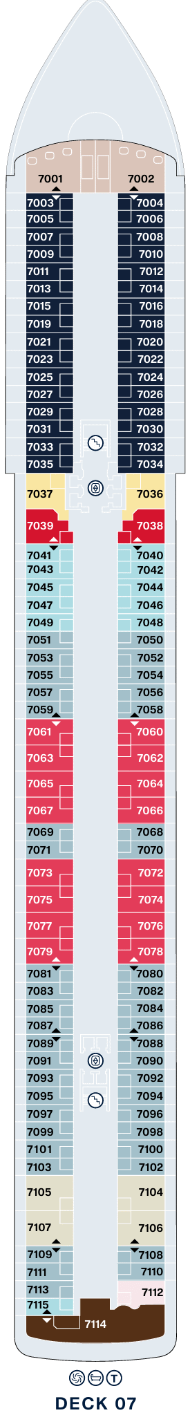 Deckplan Deck 7 – Explora III