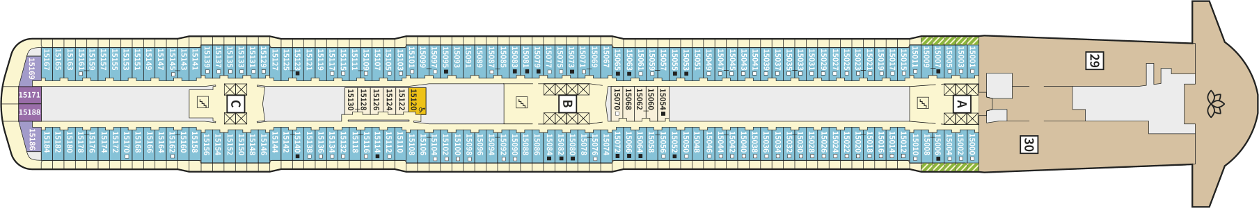 Deckplan Deck 15 – Mein Schiff Flow