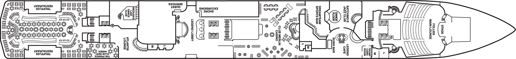 Deckplan Promenade Deck – Carnival Legend