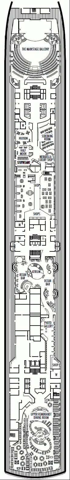 Deckplan Deck 3 - Promenade Deck – Eurodam