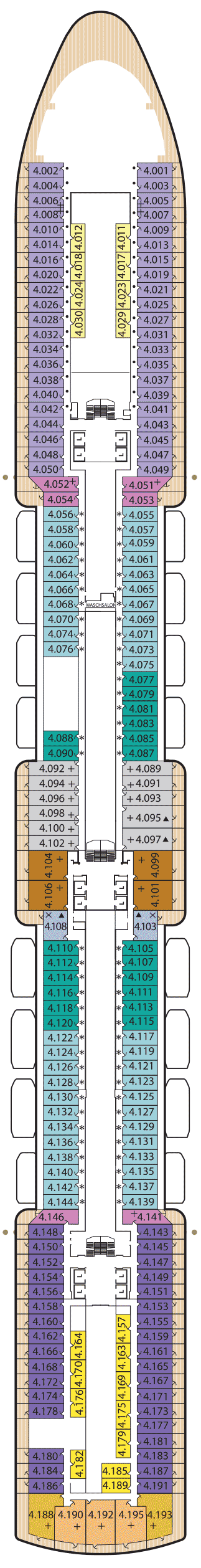 Deckplan Deck 4 – Queen Elizabeth