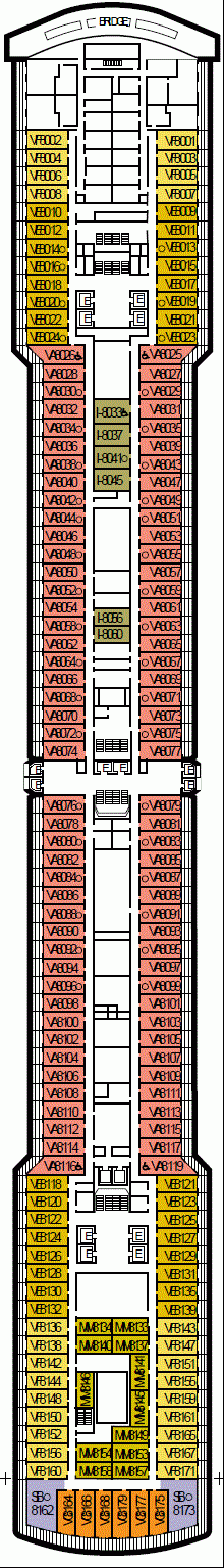 Deckplan Deck 8 - Navigation Deck – Eurodam